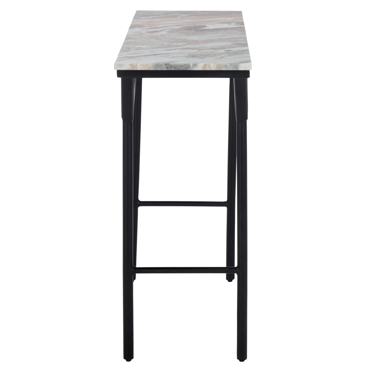 Frederick Marble Console Table - Brown Grey / Black - Image 6