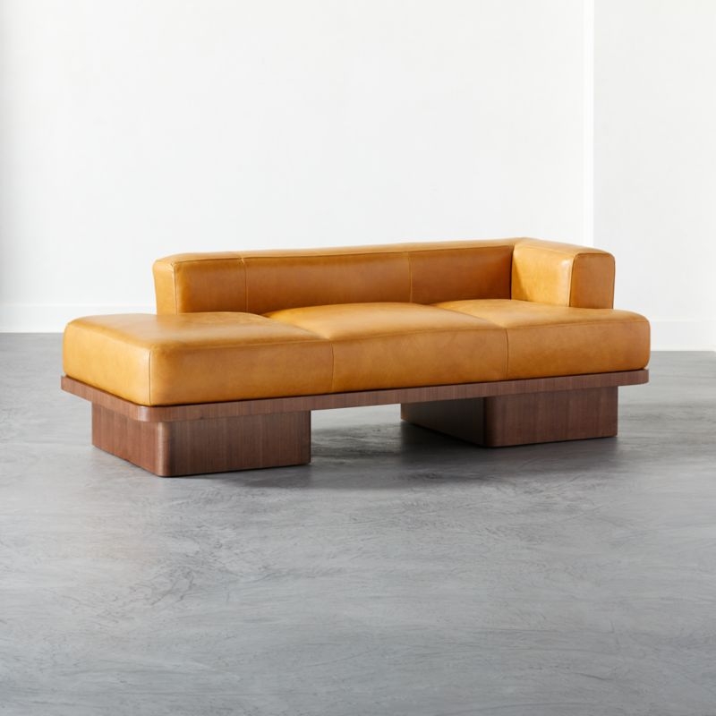Serafin 81" Brown Leather Daybed - Image 2