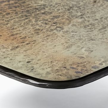 Marley 18" Sq. Side Table, Glass, Mirror, Dark Bronze - Image 3