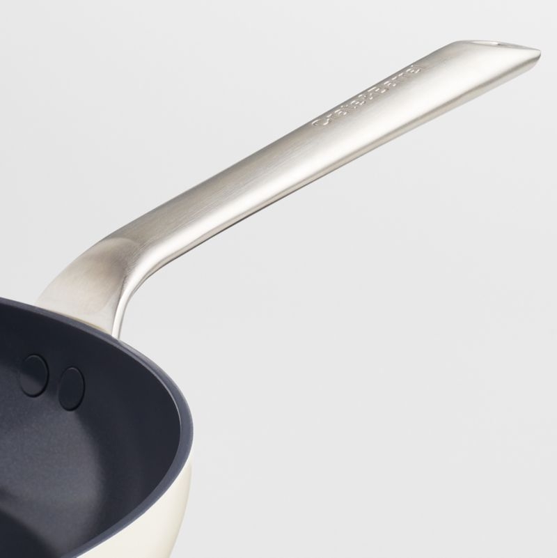 Crate & Barrel EvenCook Ceramic ™ Cream Nonstick 12" Fry Pan with Lid - Image 3