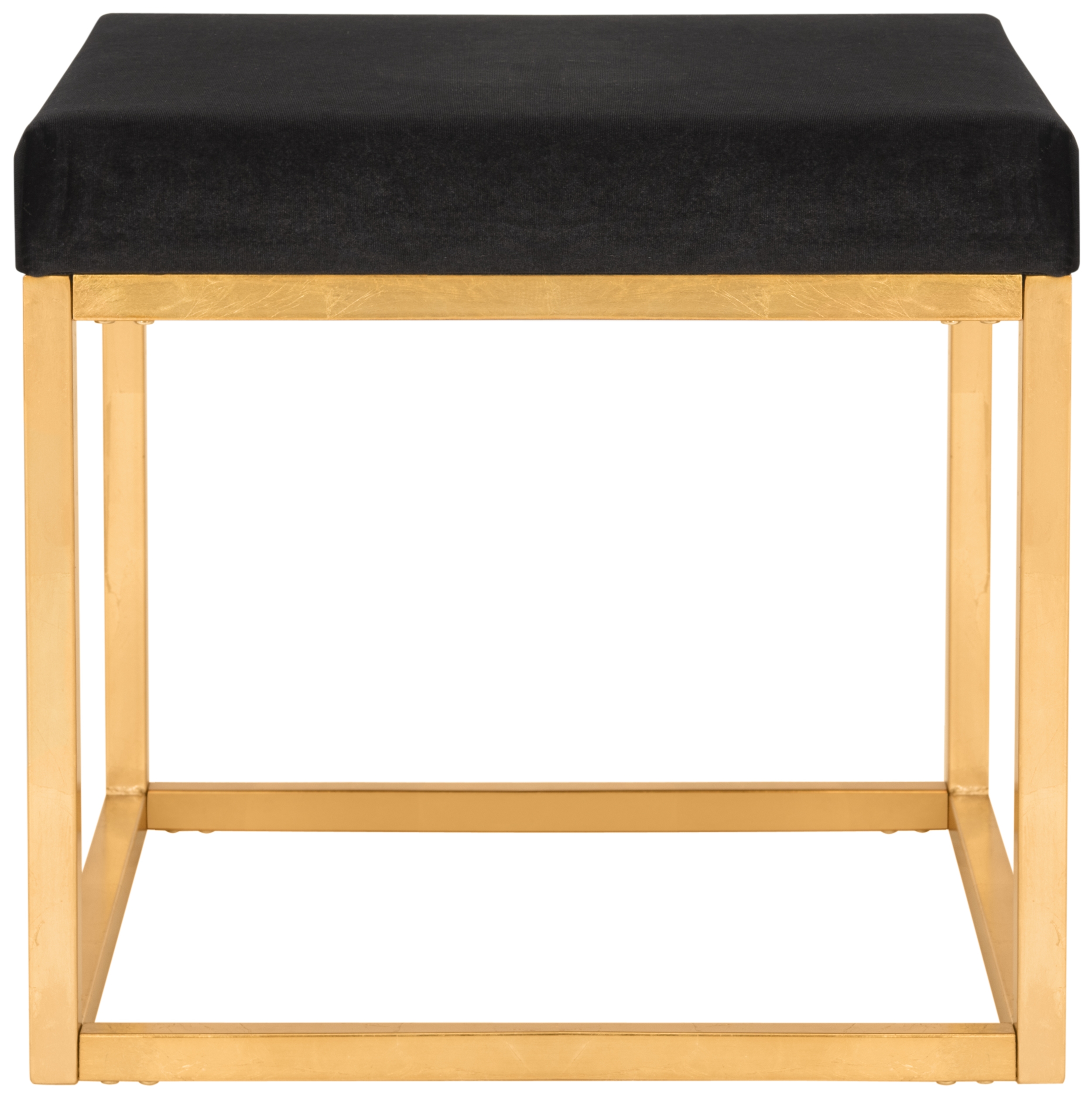 Rowan Square Ottoman - Black - Safavieh - Image 0