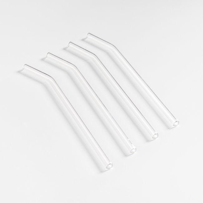 Clear Glass Straws, Set of 4 - Image 0