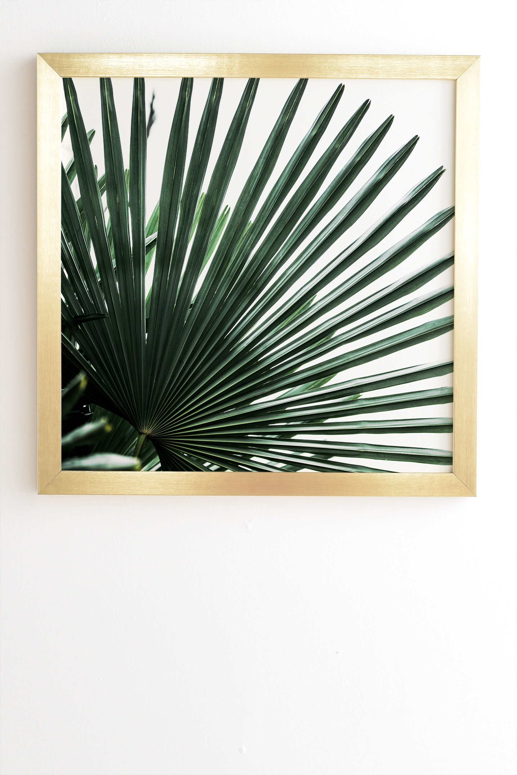 Palm Leaves 13 by Mareike Boehmer - Framed Wall Art Basic Gold 12" x 12" - Image 1