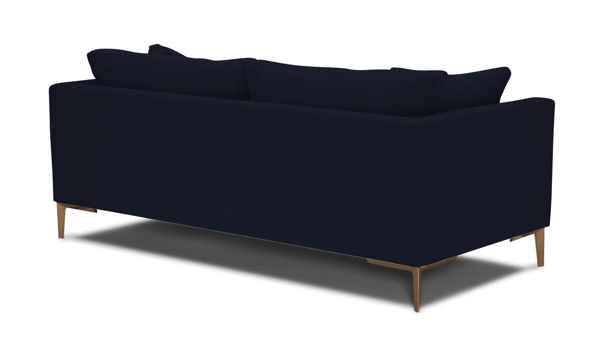 Blue Ainsley Mid Century Modern Sofa - Sunbrella Premier Indigo - Image 3
