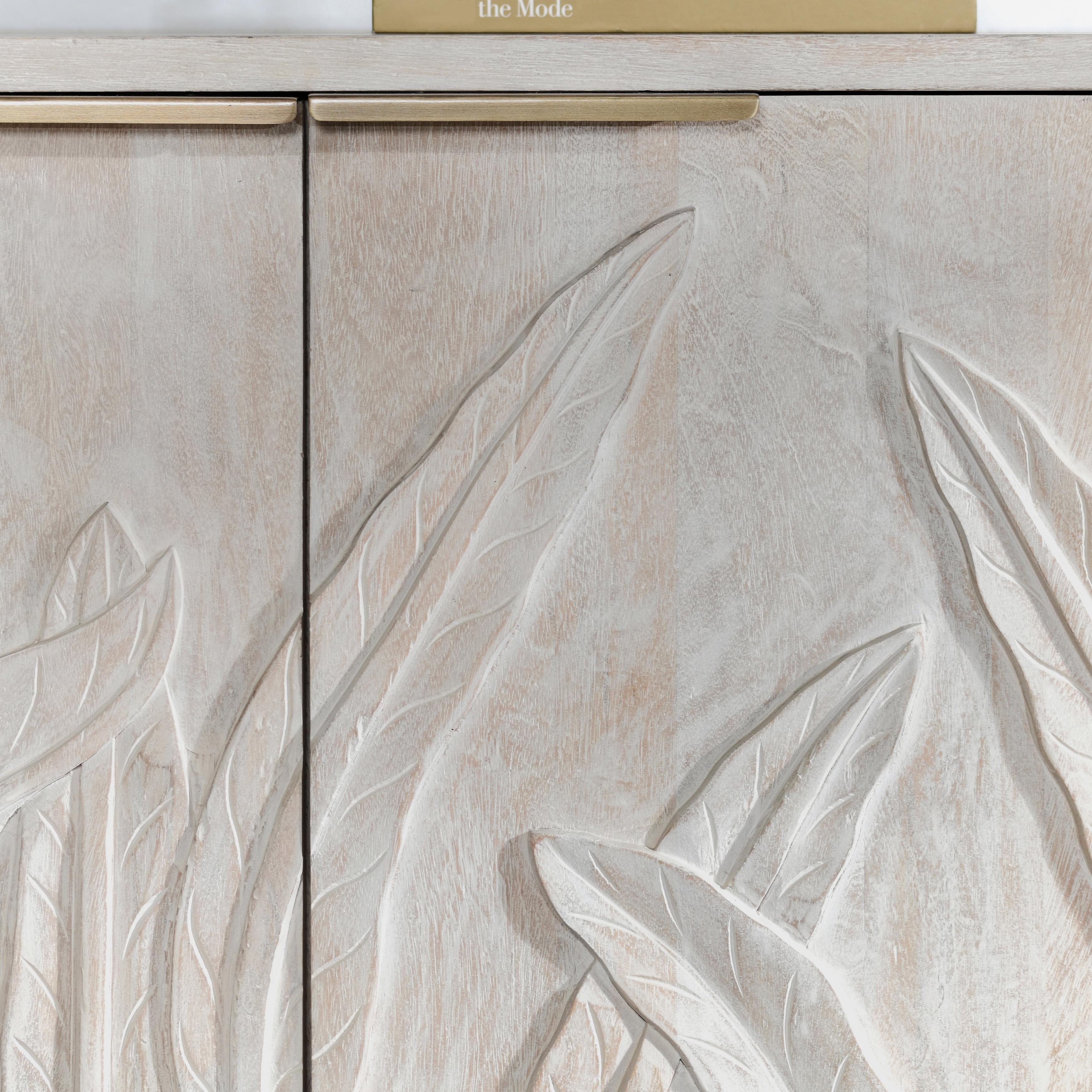 Ledro Wood 4Dr Buffet White Wash - Image 10