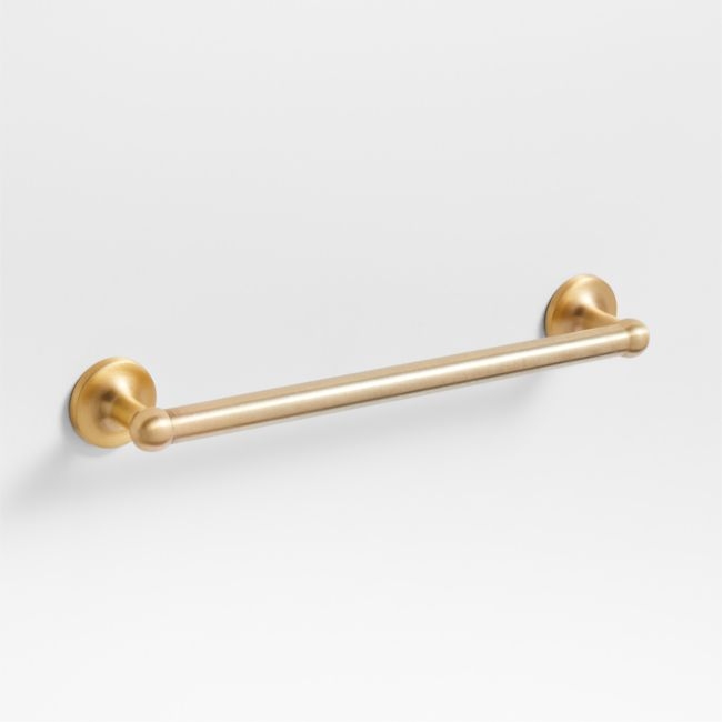 Classic 6" Round Brushed Brass Cabinet Drawer Bar Pull - Image 0