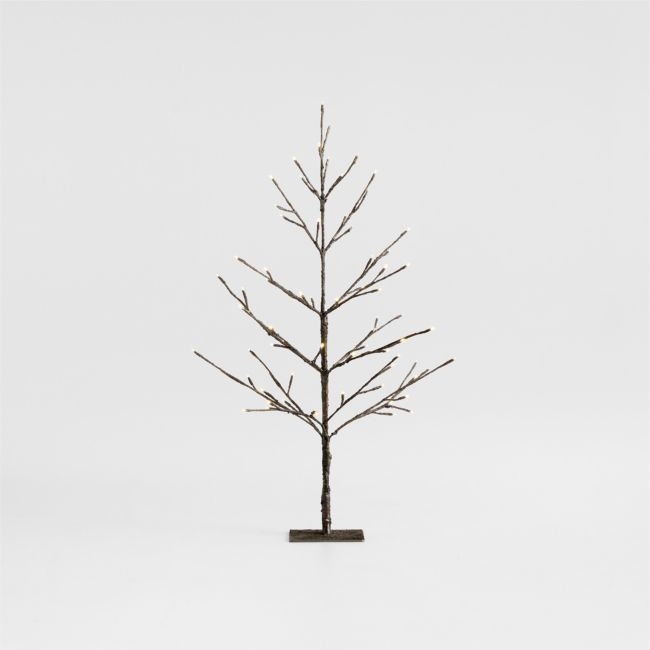Faux LED Birch Tree Pewter 3' - Image 0