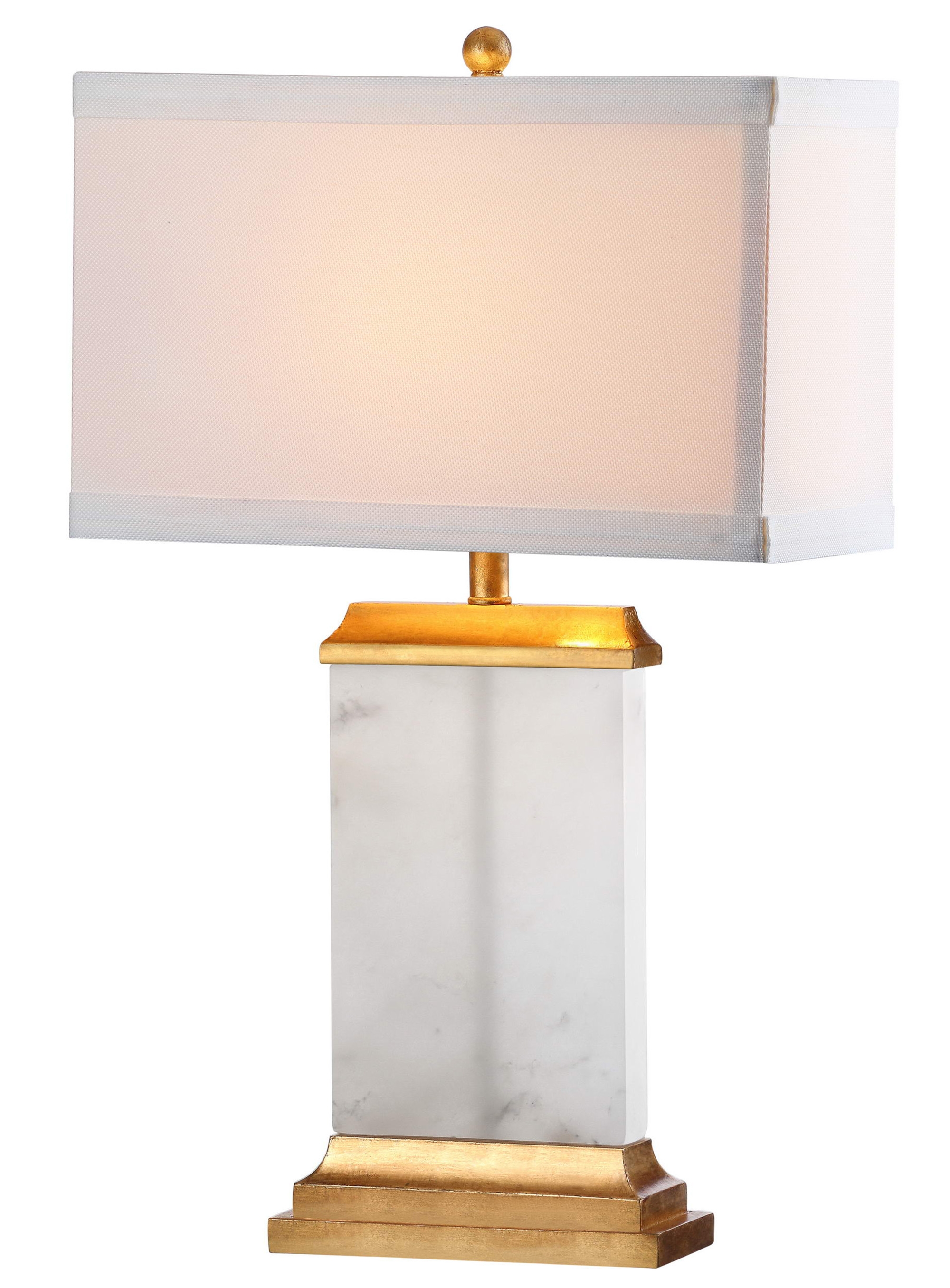 Delilah Alabaster Table Lamp - White - Safavieh - Image 1