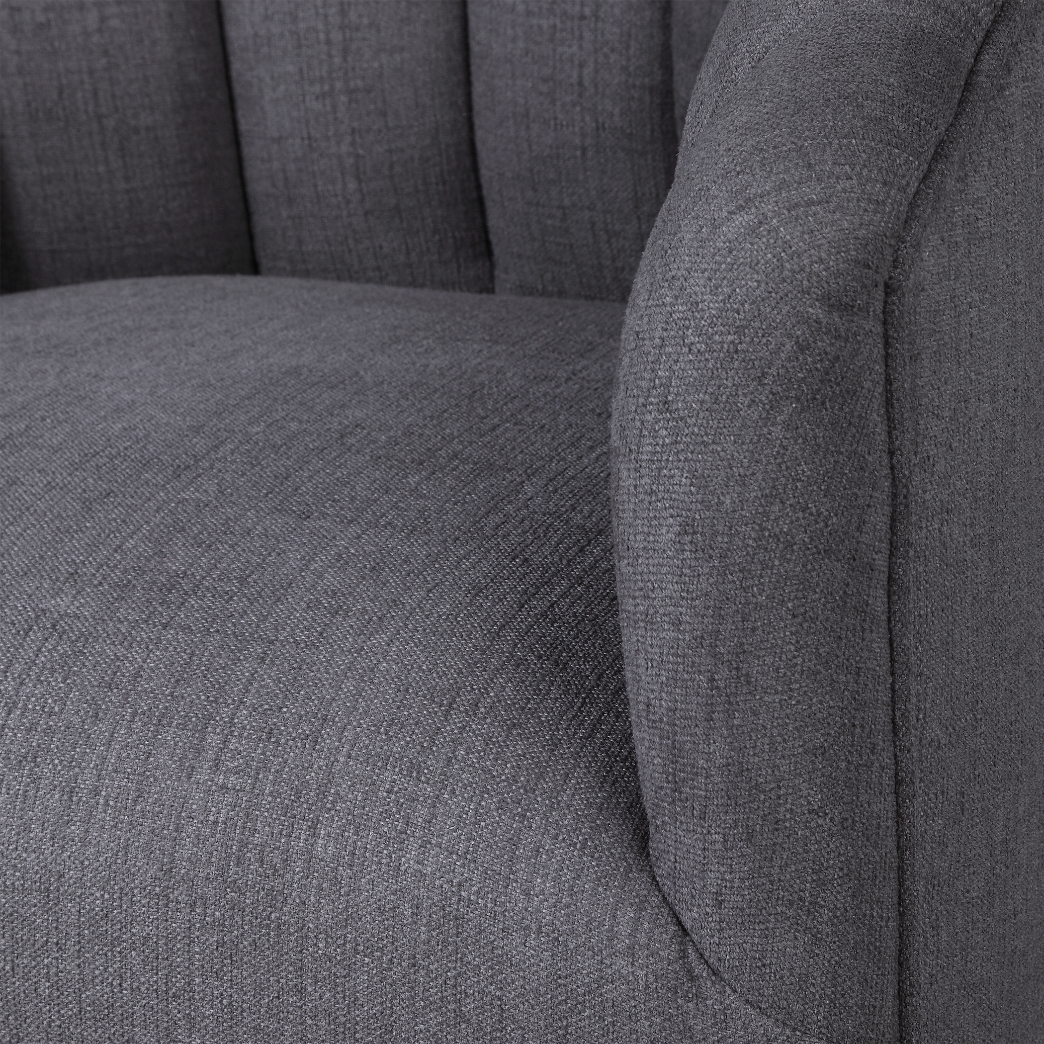Cuthbert Modern Swivel Chair, Charcoal - Image 5