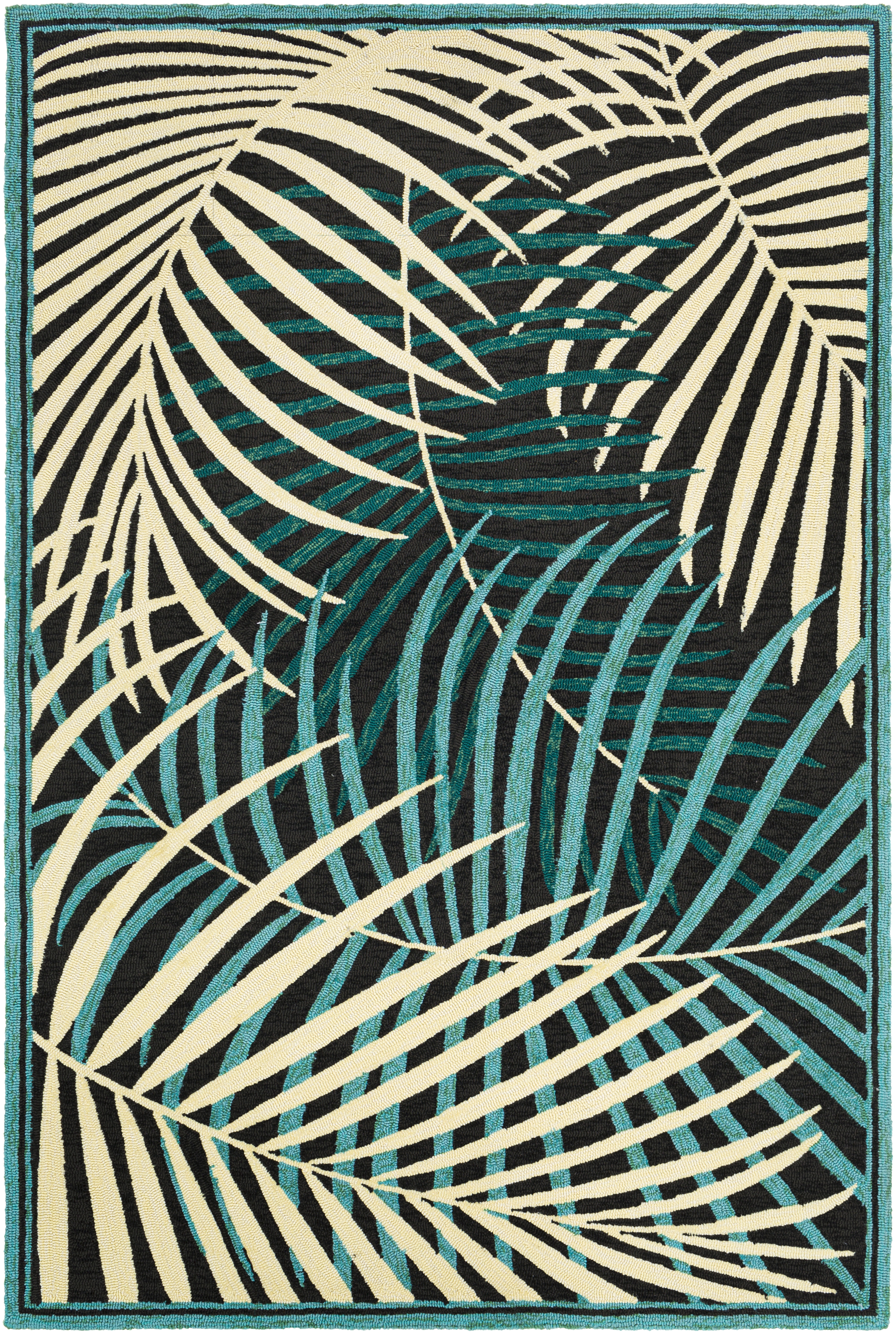 Rain Black Outdoor 2' x 3' Handmade Rug - Image 0