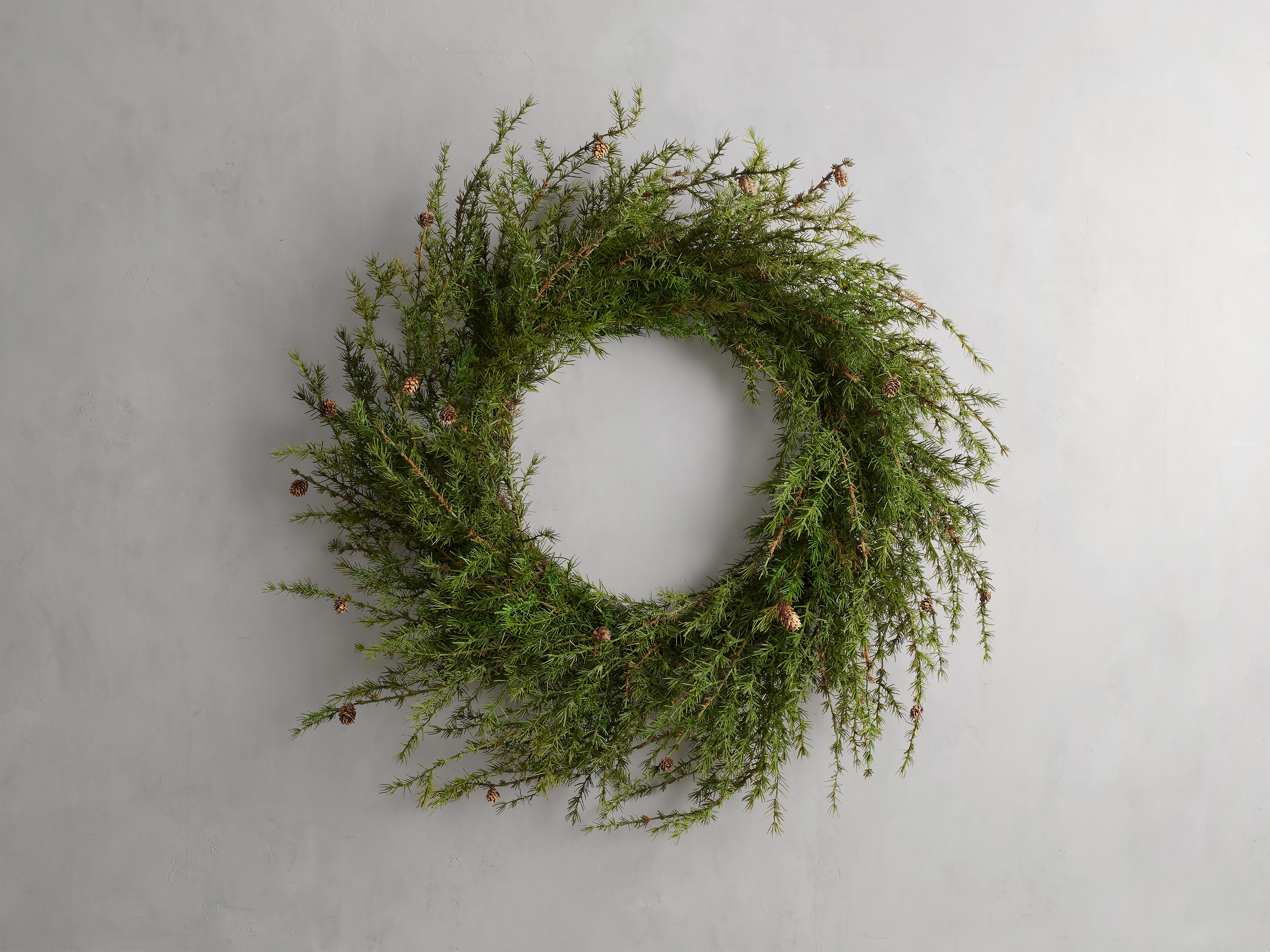 Faux Pine Wreath in Plastic Green - Image 0