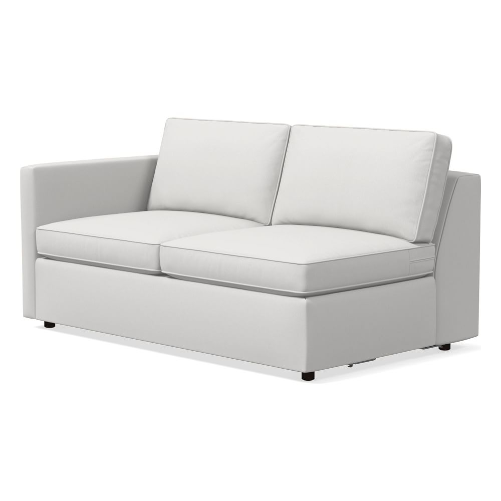 Harris LA 65" Sofa, Poly, Performance Washed Canvas, White, Concealed Supports - Image 0