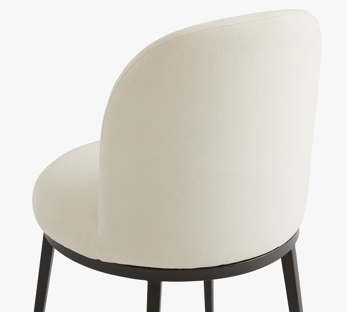 Emily Upholstered Dining Chair, Parkweave Ivory - Image 10