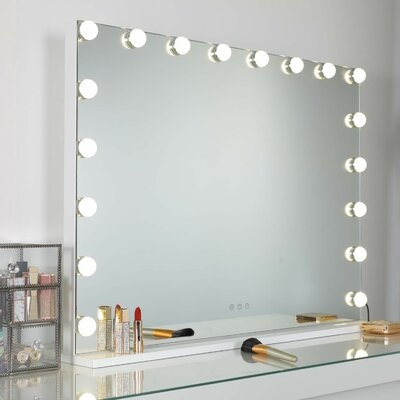 Nicholle Modern & Contemporary Frameless Lighted Wall Mounted Mirror - Image 0