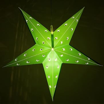 5 Point Aurora Superstar Silver Warm White Led Lights 18" - Image 4