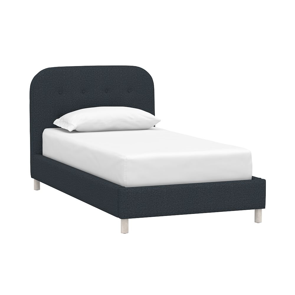 Miller Tufted Platform Upholstered Bed, Twin, Basketweave Indigo - Image 0