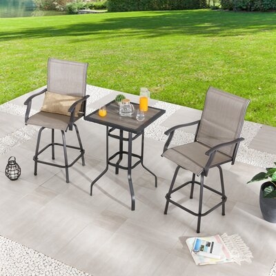 Square 2 - Person 24.8" Long Bar Height Dining Set - Image 0