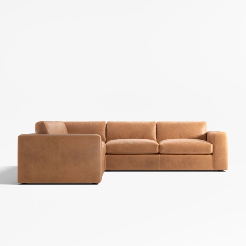 Oceanside Deep 3-Piece L-Shaped Leather Sectional Sofa - Image 2
