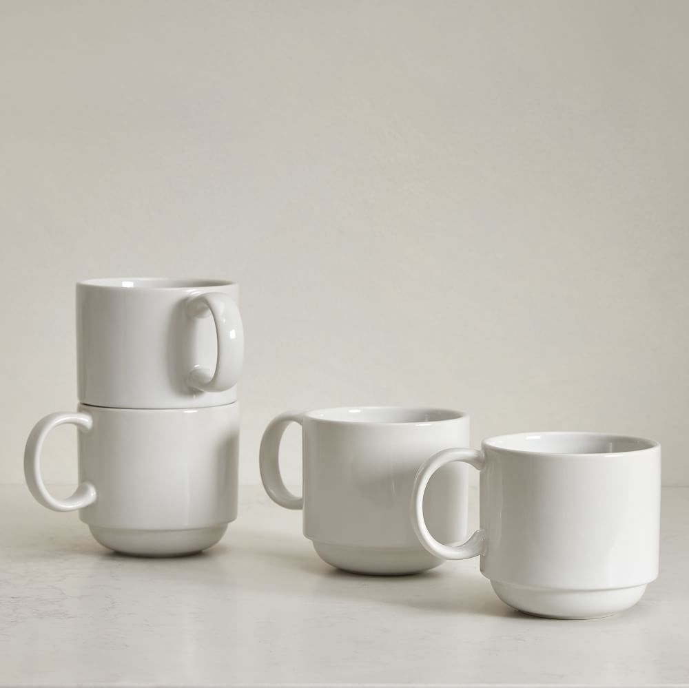 Utility Dinnerware Mug White, Set of 4 - Image 0