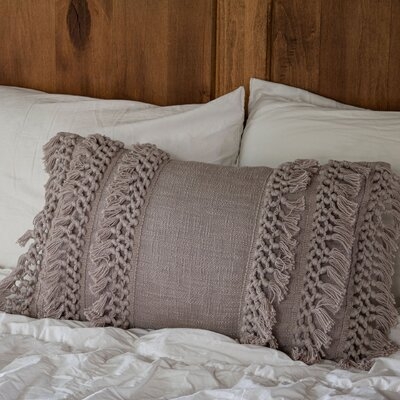 Hand Woven Decorative Rectangular Cotton Pillow Cover & Insert - Image 0