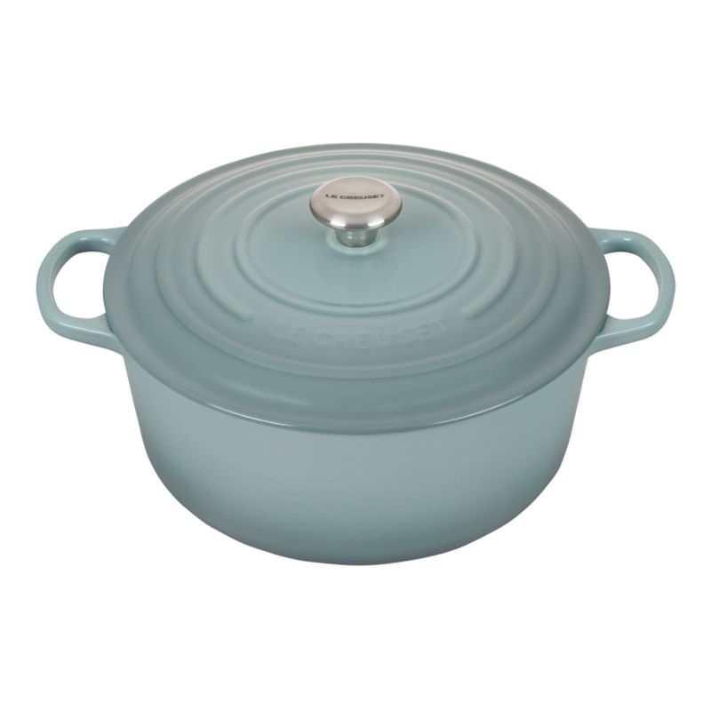 Le Creuset ® Signature 9-Qt. Sea Salt Enameled Cast Iron Dutch Oven - Image 2