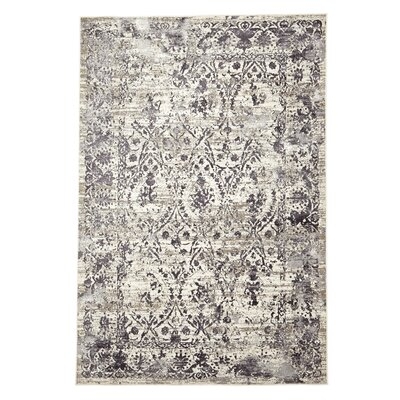 Jandreau Oriental 5' x 7'6" Gray/Cream Area Rug - Image 0