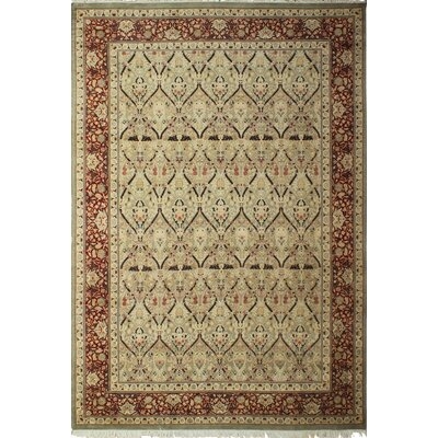 One-of-a-Kind Jaxx Hand-Knotted Light Green 9'11" x 14'3" Wool Area Rug - Image 0