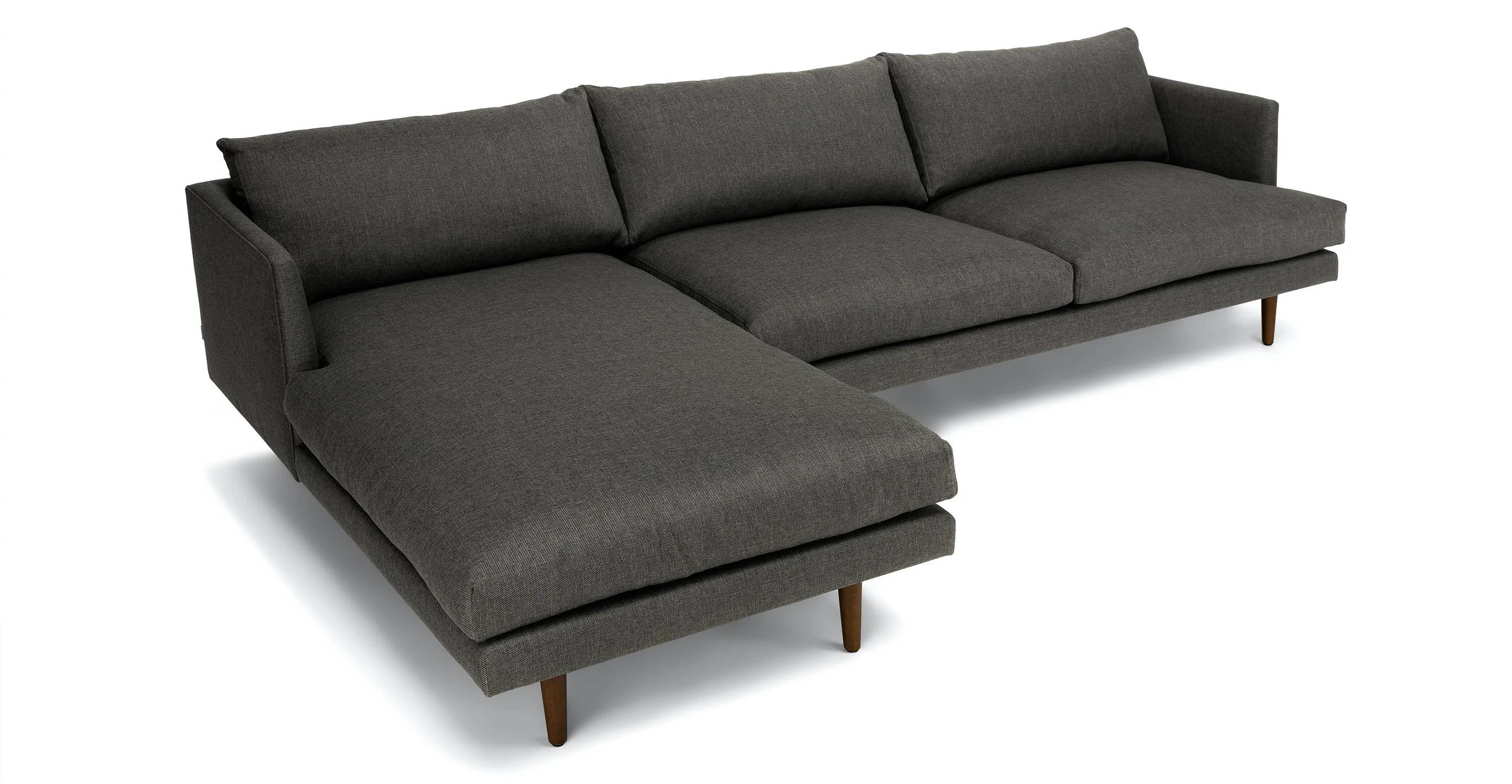 Burrard Left Sectional Sofa, Graphite Gray - Image 4