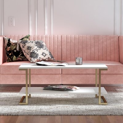 Camila Sled Coffee Table with Storage - Image 0