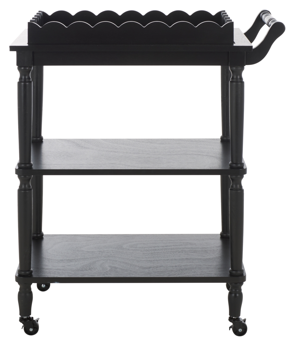 Haven 3 Tier Dining Cart - Matte Black - Image 0