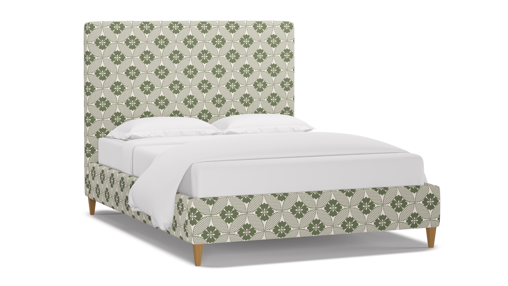 Classic Bed, Sage Solaire, Natural Square Tapered Leg, Twin - Image 1