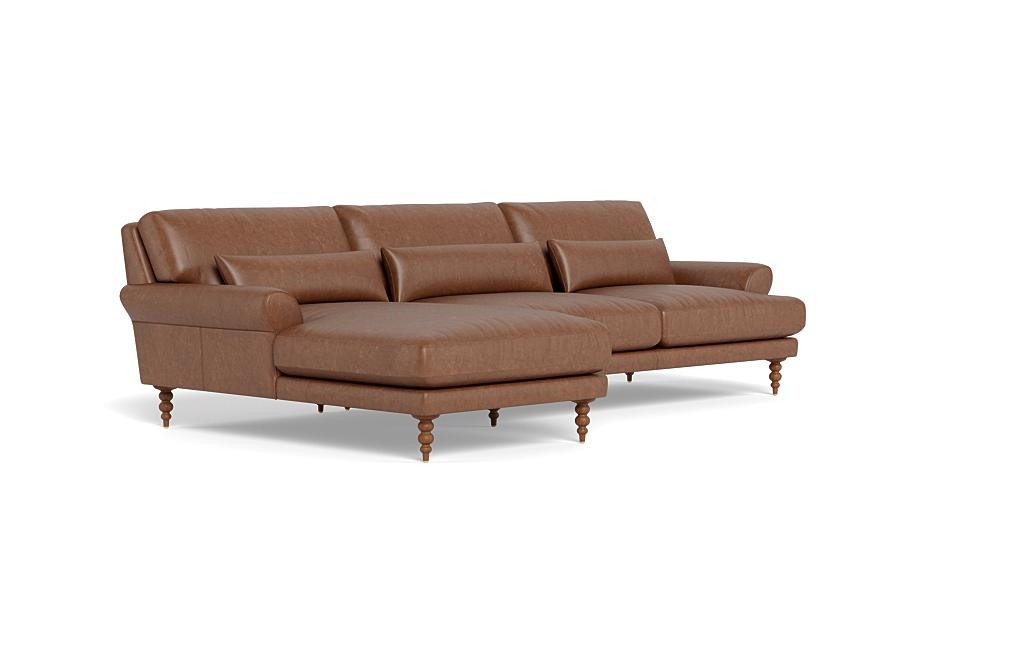Maxwell Leather Sectional Sofa with Left Chaise by Apartment Therapy - Image 1