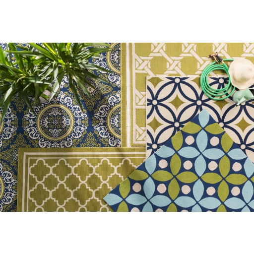 Rain Green Outdoor 9' x 12' Handmade Rug - Image 1