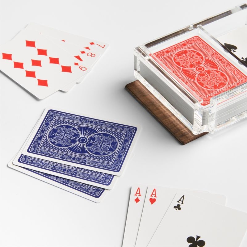 Luxe Dominoes La Pinta Walnut Double Card Deck - Image 3