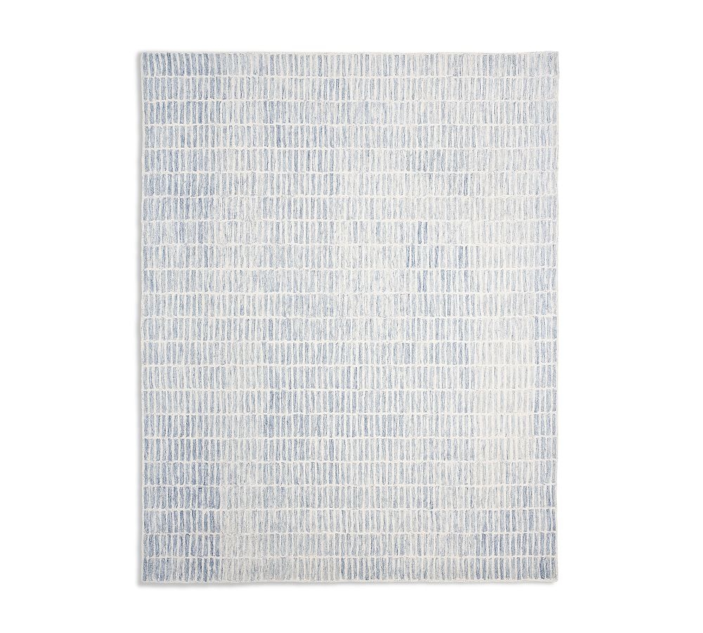 Capitola Handtufted Wool Rug, Blue, 8' x 10' - Image 0