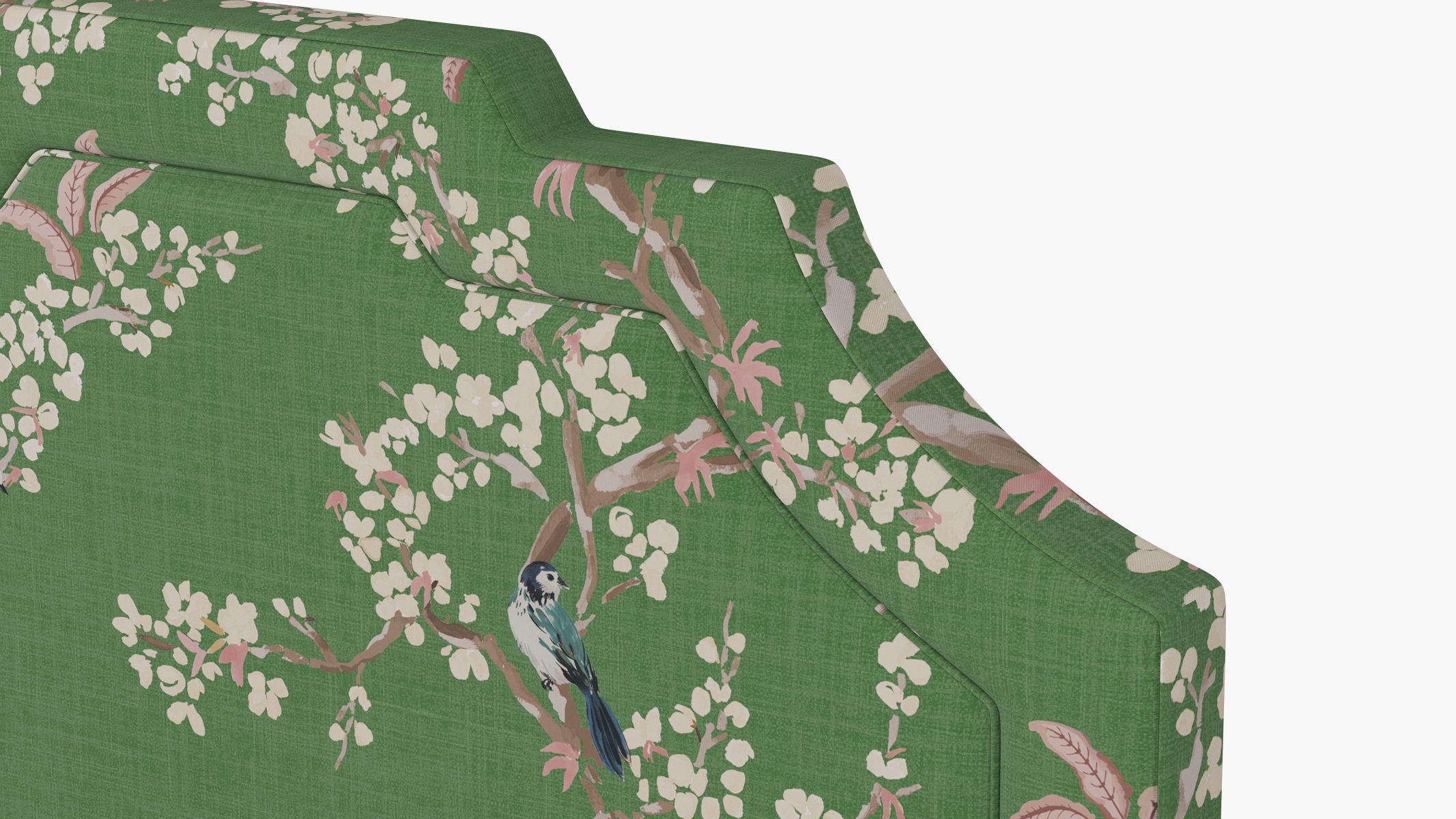 Art Deco Headboard, Jade Cherry Blossom, Full - Image 2