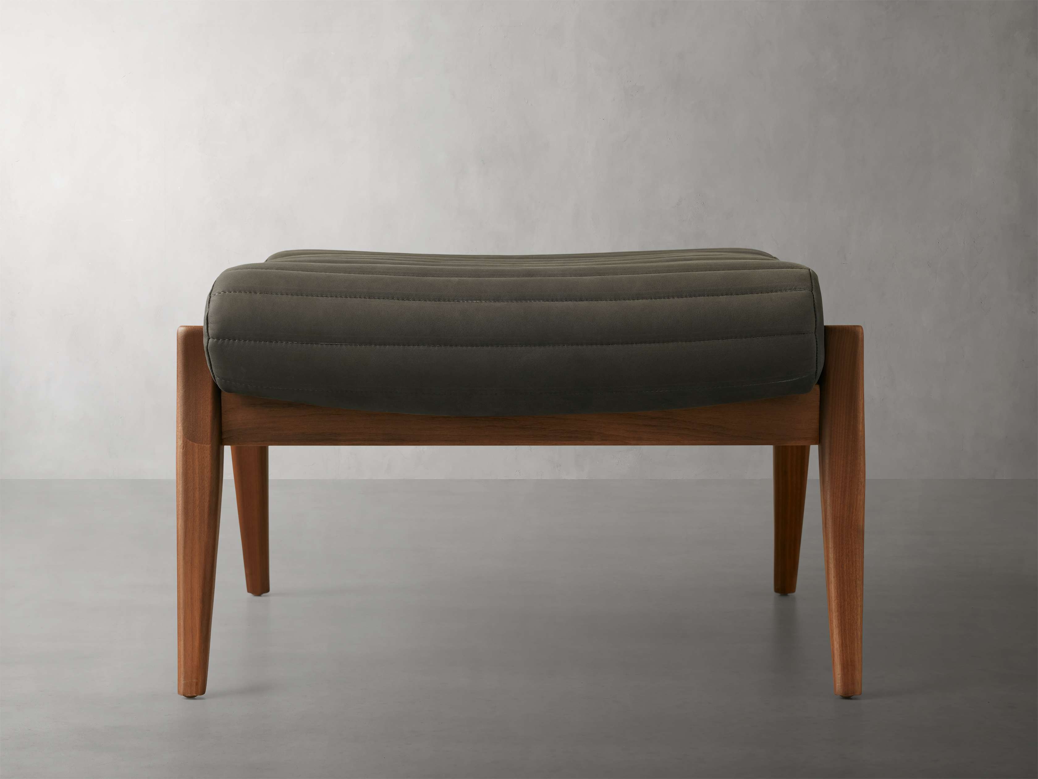 Nathaniel Ottoman Leather in Gray  Lukas Charcoal - Image 0