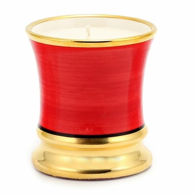 Deruta Candles: Deluxe Precious Cup Candle ~ Coloris Rosso Design ~ Pure Gold Rim - Alps Wild Berries - Image 0