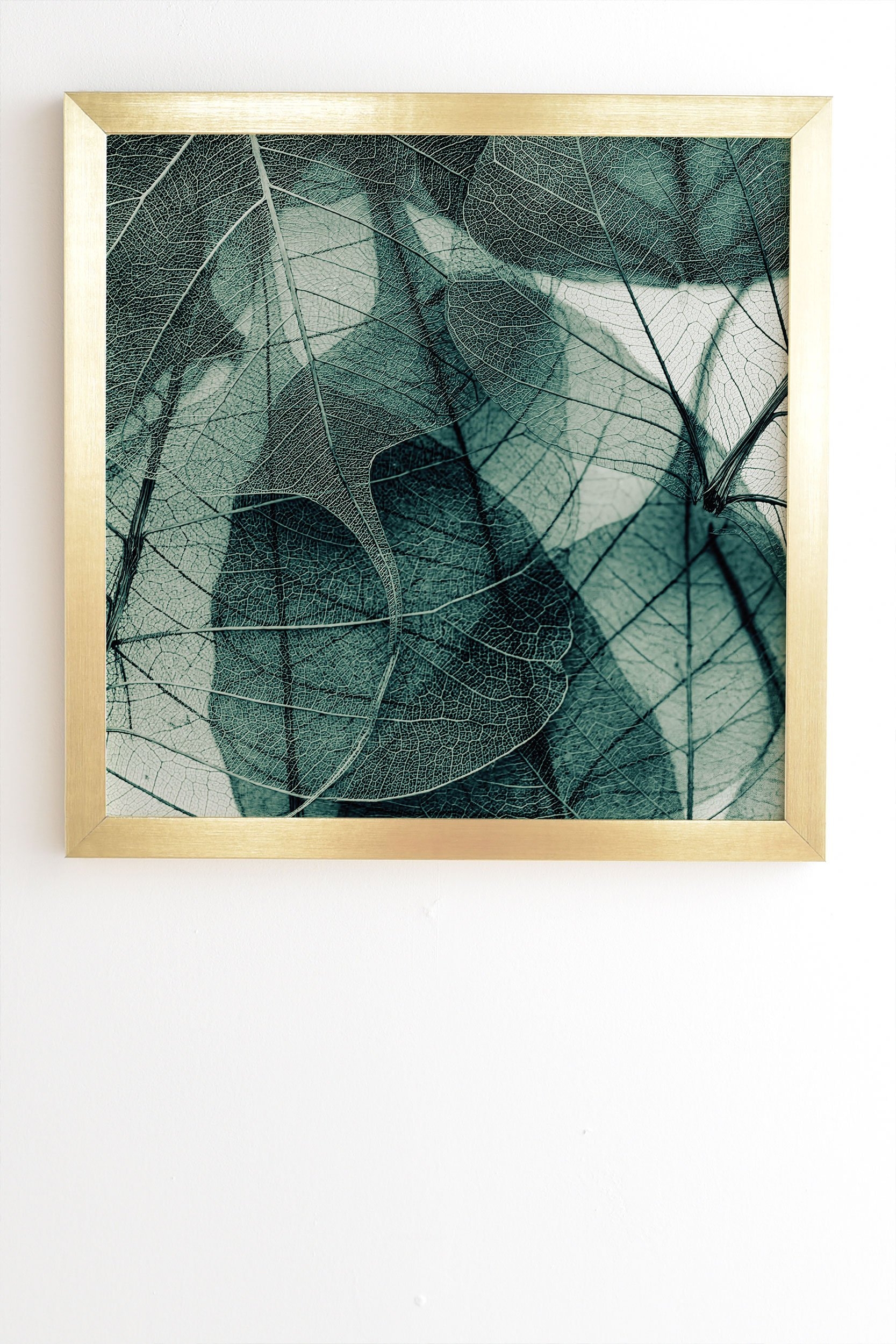 Ingrid Beddoes Olive Green Gold Framed Wall Art - 30" x 30" - Image 0