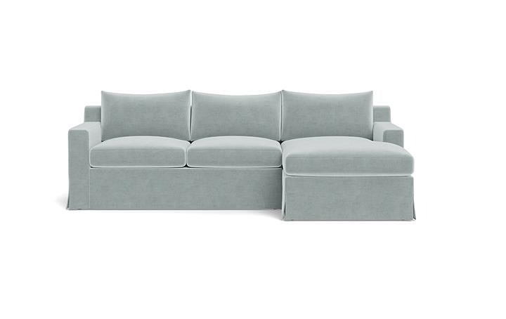 Sloan Slipcovered Right Chaise Sectional - Image 0