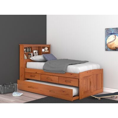 Aerius Twin 3 Drawer Solid Wood Mate's & Captain's Bed with Bookcase - Image 0