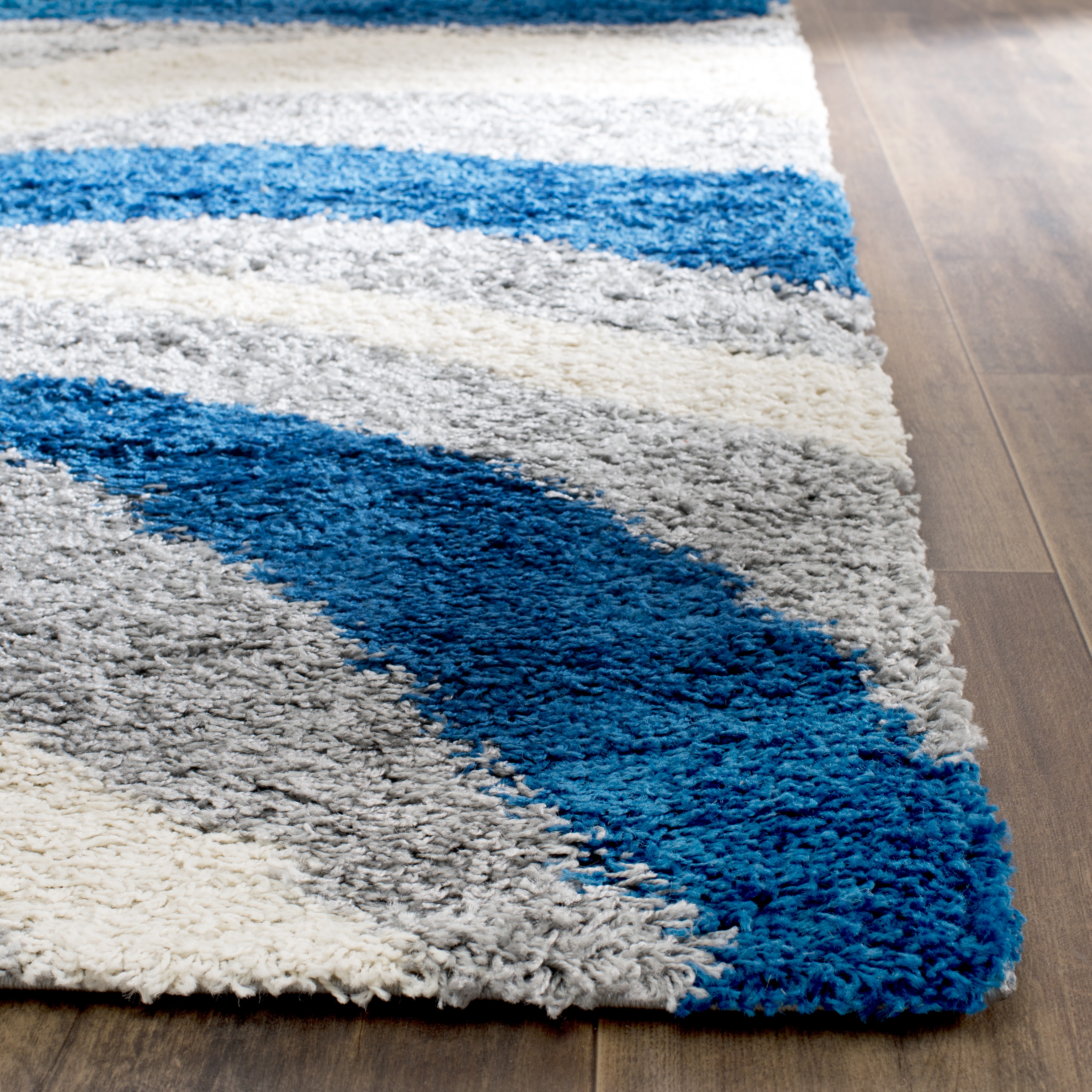 Arlo Home Woven Area Rug, SG913-6580, Blue/Grey,  2' 3" X 9' - Image 1