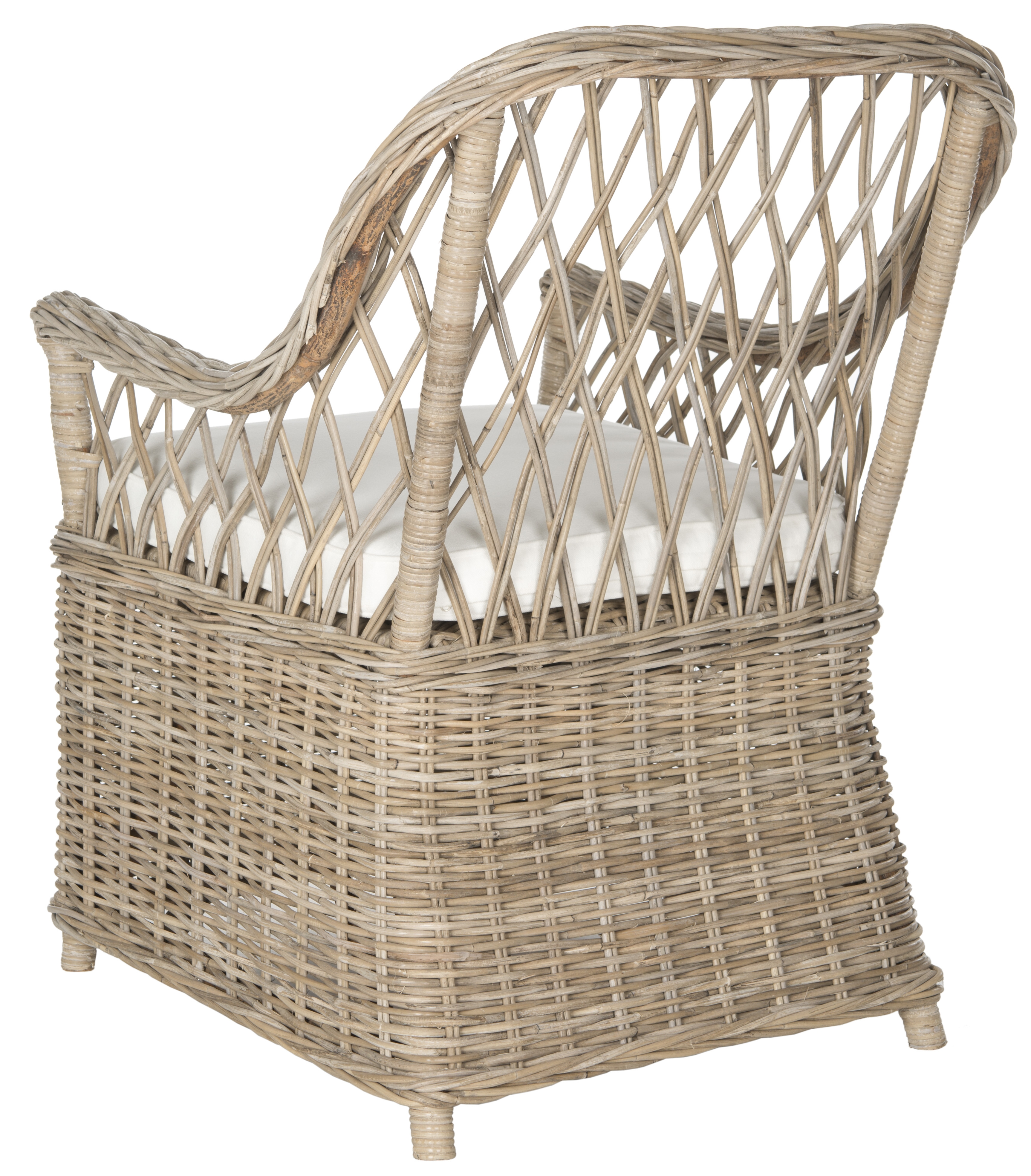 Maluku Rattan Arm Chair - Natural - Safavieh - Image 1