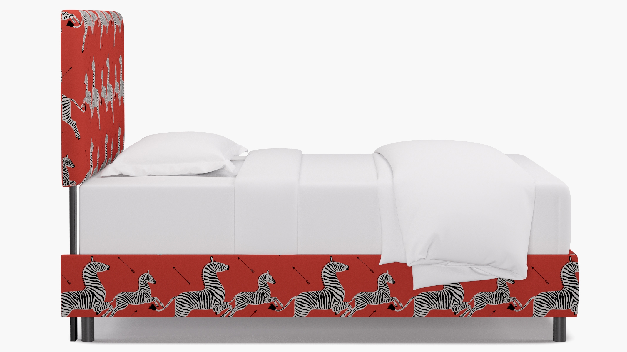 Square Back Bed, Coral Zebra, Full - Image 2