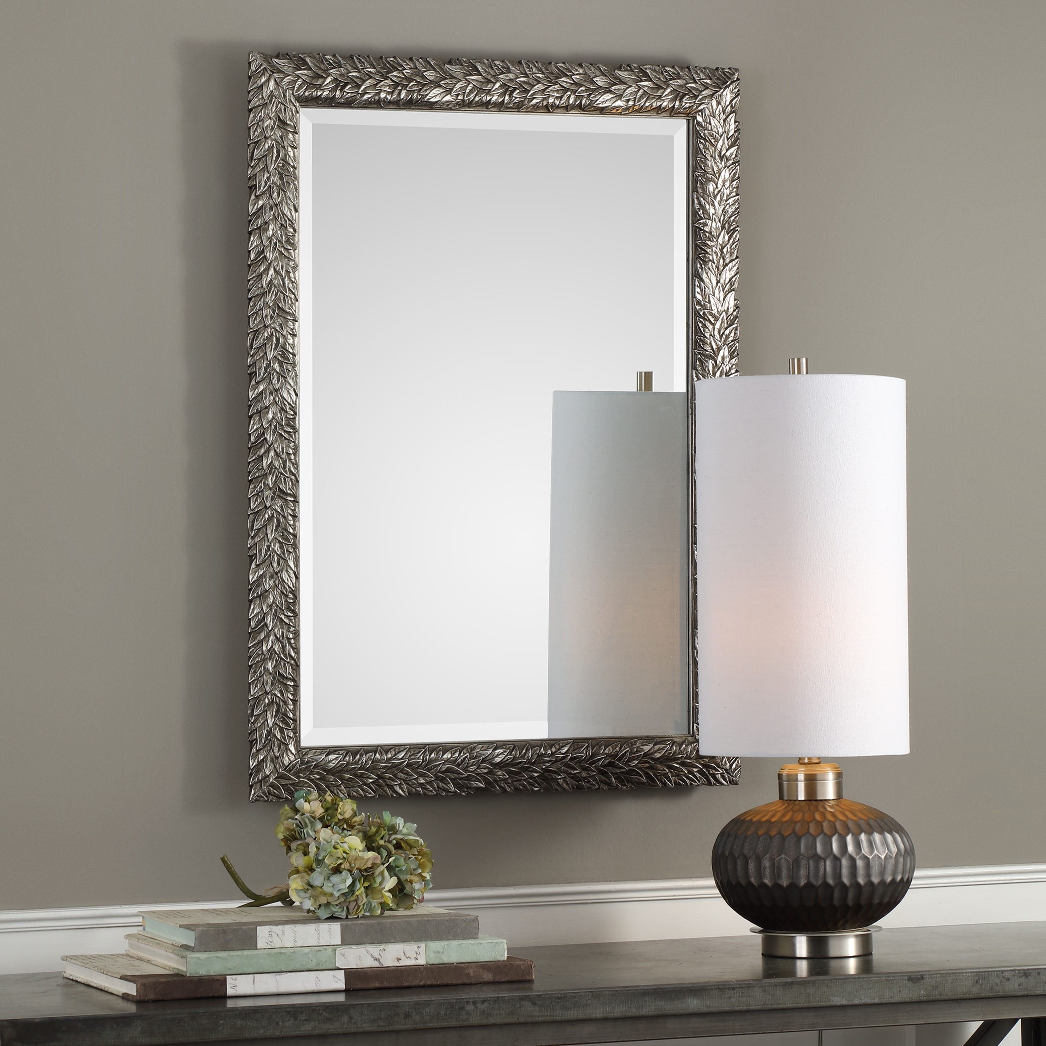 Evelina Silver Leaves Mirror - Image 1