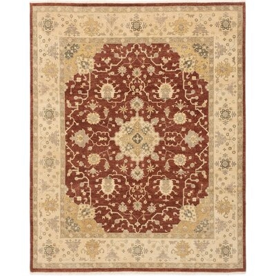 One-of-a-Kind Irving Place Hand-Knotted 2010s Ushak Beige/Brown 8' x 10' Wool Area Rug - Image 0