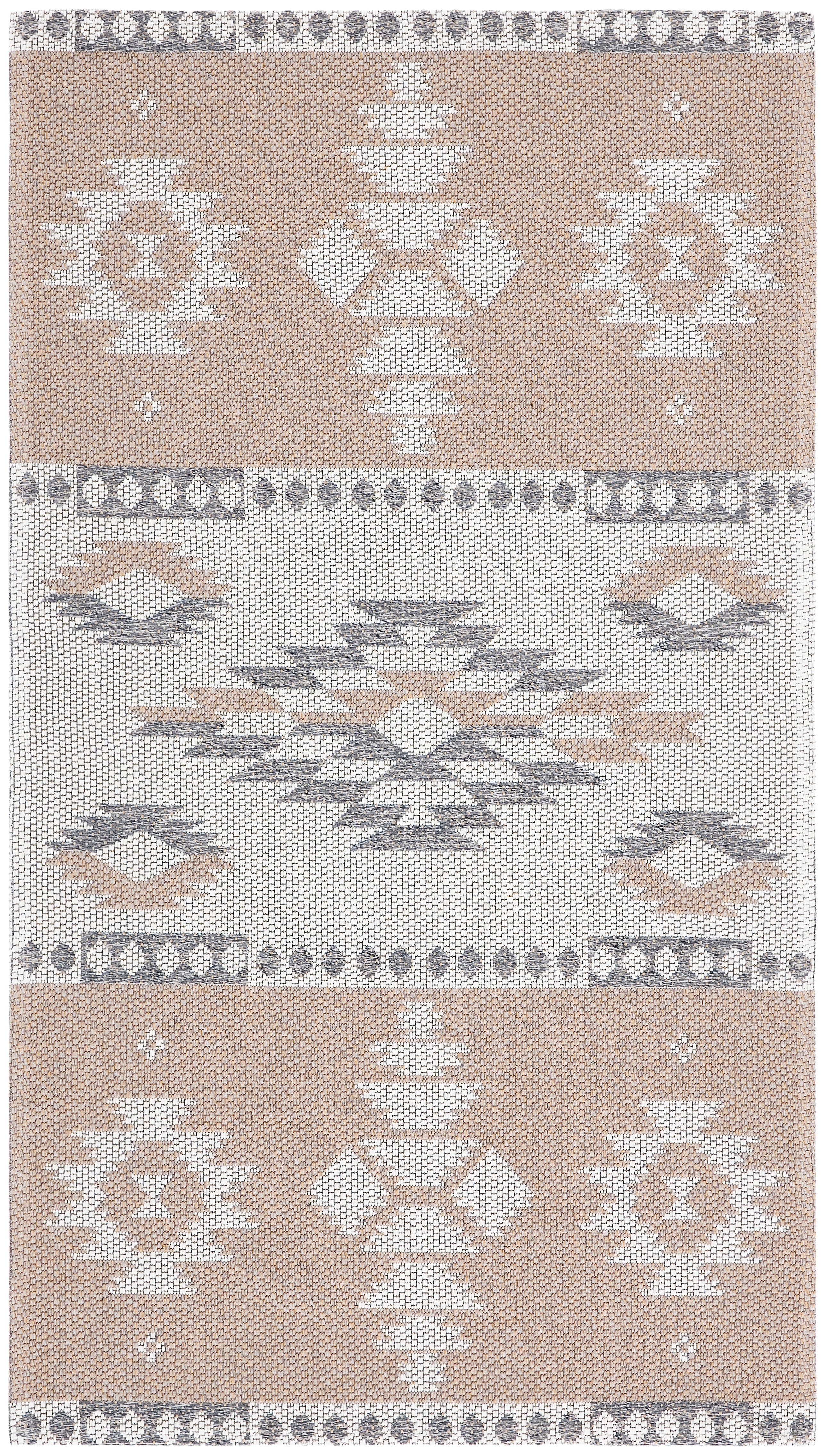 Arlo Home Power Loomed Area Rug, AGT426E, Taupe/Cream, 2'10" x 5' - Image 0