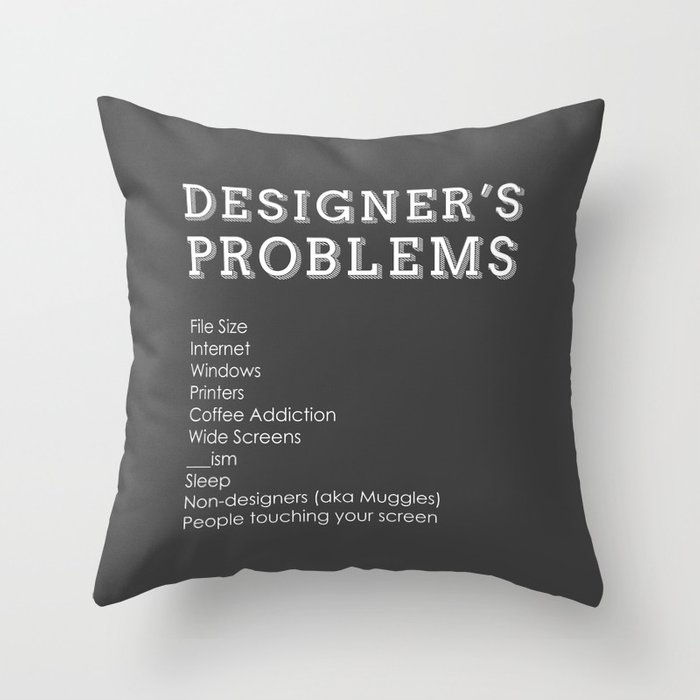 Designer's Problems Throw Pillow by 83 Oranges Free Spirits - Cover (20" x 20") With Pillow Insert - Indoor Pillow - Image 0