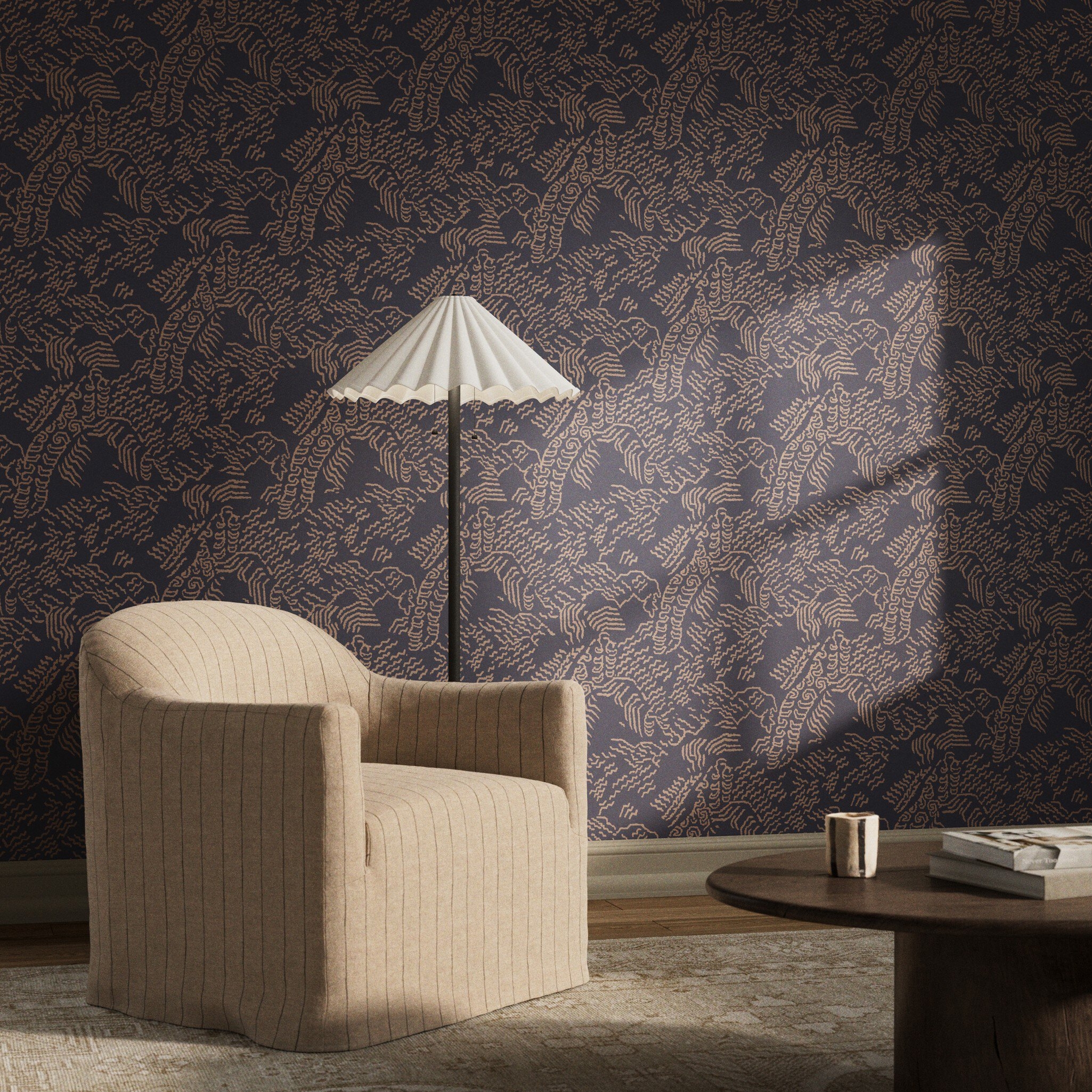 Balkan Wallpaper by Four Hands Art Studio - Balkan Black & Tan I - Image 1