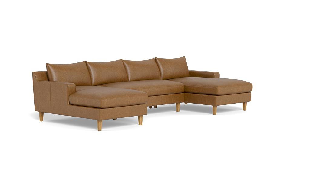 Sloan Leather 3-Piece U-Sectional - Image 1